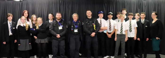 the community policing team and sidmouth performing arts students